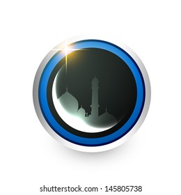 vector illustration of islamic label