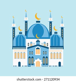 vector illustration of islamic muslim mosque background design 