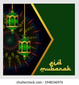 ilustración vectorial del fondo del icono religioso islámico, es decir, lantern y mandala para banners, tarjetas de felicitación