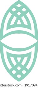 Vector illustration of Islamic style logo template