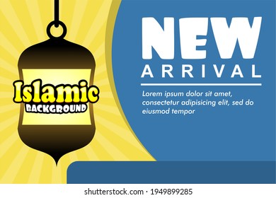 vector illustration islamic template with cartoon comic pop art style. can be used for design purposes, for example backgrounds, website, greeting cards, banners, social media posts, promotions etc.