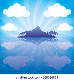 Vector illustration. Island.