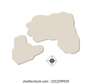 Ilustración vectorial de un mapa de islas