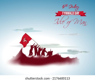 Ilustración vectorial del Día de la Independencia de la Isla de Man