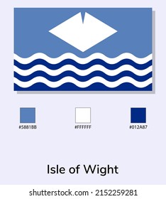 Vector Illustration of Isle of Wight flag isolated on light blue background. As close as possible to the original. ready to use, easy to edit. 
