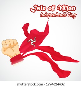 vector illustration for isle-of-man independence day