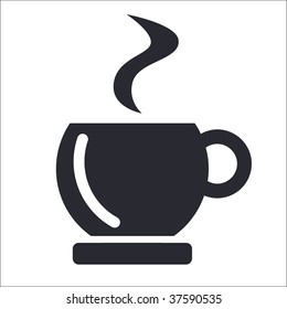 Vector illustration of isolated black and white store icon