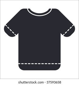 Vector illustration of isolated black and white store icon