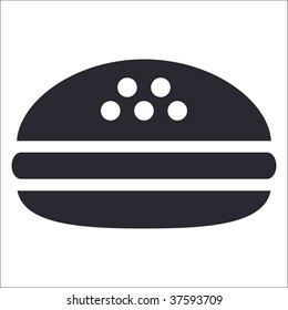 Vector illustration of isolated black and white store icon