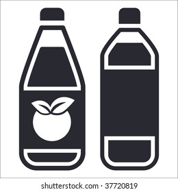 Vector illustration of isolated black and white store icon