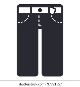 Vector illustration of isolated black and white store icon