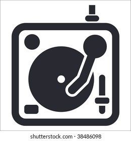 Vector illustration of isolated black and white icon.