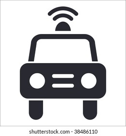 Vector illustration of isolated black and white icon.