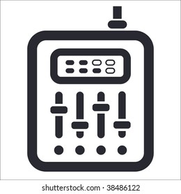 Vector illustration of isolated black and white icon.