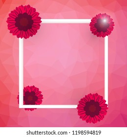 the vector illustration of isolated blooming red
