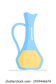Vector illustration of an isolated bottle of oil. vegetable oil, derived from the seeds of oil-bearing sunflower oil varieties. The most common type of vegetable oil.