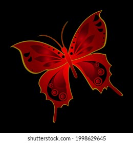 Vector illustration of isolated butterfly, EPS 10