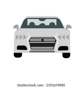Vector illustration of isolated car symbol seen from the front