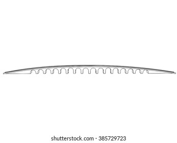 Vector illustration of isolated cartoon bridge 