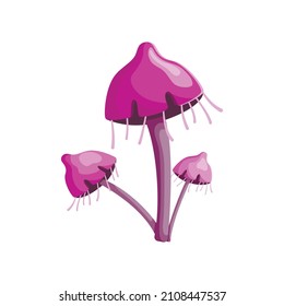 Vektorgrafik von isolierter Cartoon-Magie oder giftigem Pilz.
