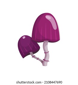 Ilustración vectorial de magia de dibujos animados aislados o hongos venenosos.
