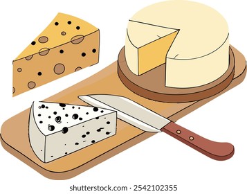 Vector illustration of isolated cheese