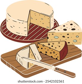 Vector illustration of isolated cheese
