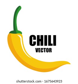 Vector illustration of isolated chili on a white background used for logos, magazines, books, posters, menu covers, and web pages.