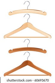 Vector illustration - isolated clothing hangers