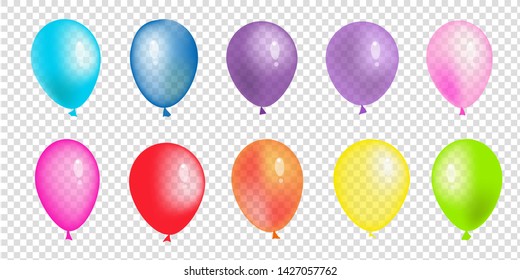 Vector illustration of isolated colored balls.