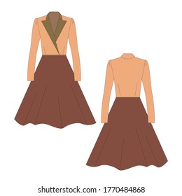 Vector illustration of an isolated   dress.