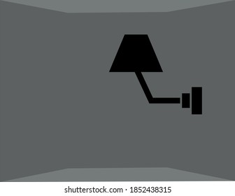 Vector illustration of isolated electric light lamp interior energy furniture. Energy wall lamps, modern appliances, home furnishings.