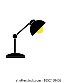 Vector illustration of isolated electric light lamp interior energy furniture. Energy table lamp modern home furnishings energy.