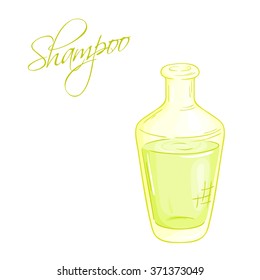 vector illustration of isolated essential oil bottle.
