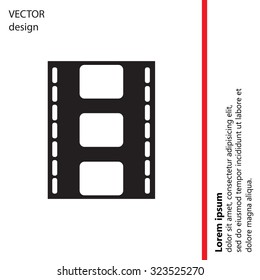 Vector illustration of isolated film
