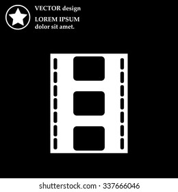 Vector illustration of isolated film