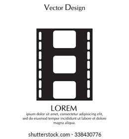 Vector illustration of isolated film