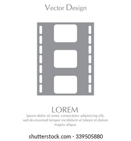 Vector illustration of isolated film