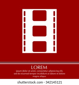 Vector illustration of isolated film