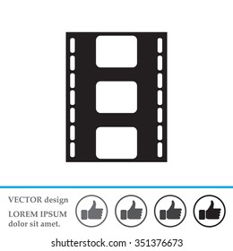 Vector illustration of isolated film