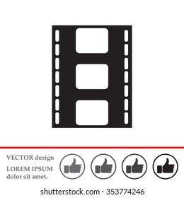 Vector illustration of isolated film