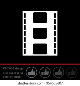 Vector illustration of isolated film