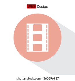 Vector illustration of isolated film