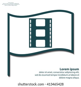Vector illustration of isolated film