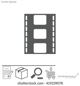 Vector illustration of isolated film