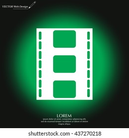 Vector illustration of isolated film