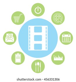 Vector illustration of isolated film