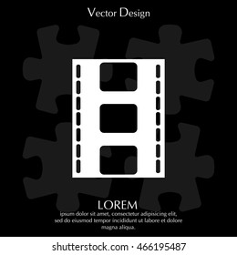 Vector illustration of isolated film