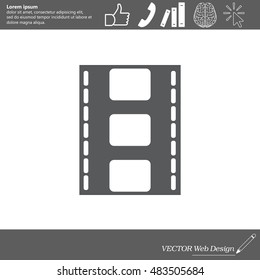 Vector illustration of isolated film