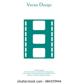 Vector illustration of isolated film